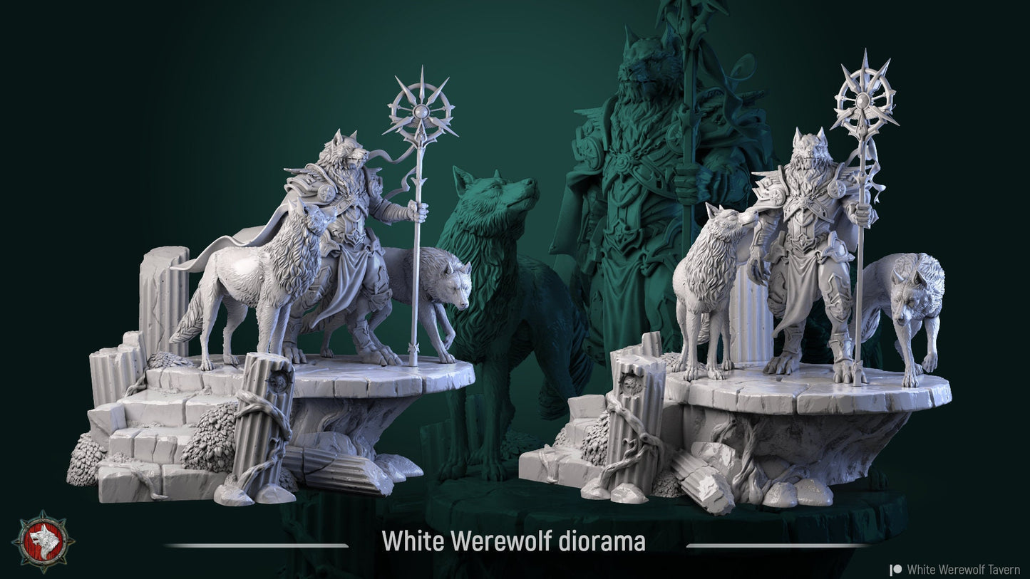 White Werewolf from "Werewolf Madness" by White Werewolf Tavern Miniatures