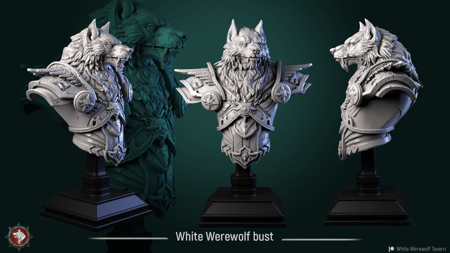 White Werewolf from "Werewolf Madness" by White Werewolf Tavern Miniatures