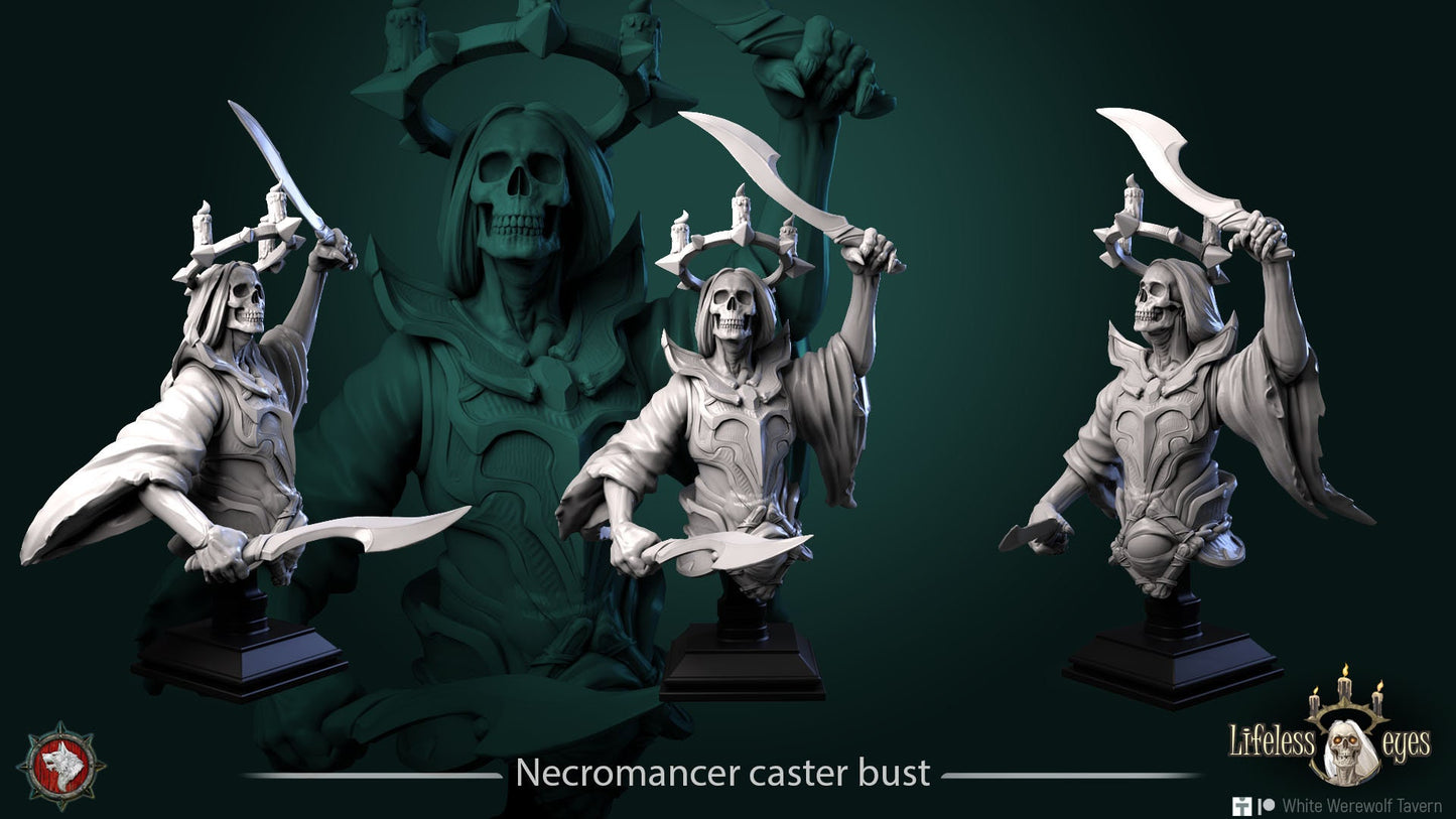 Necromancer Casters from "Lifeless Eyes" by White Werewolf Tavern Miniatures