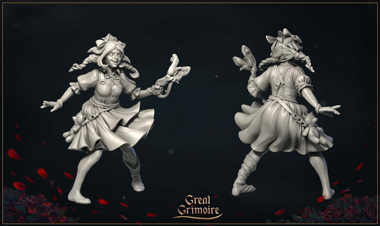 Dorothy & Toto from "Veil of the Emerald Dreams" by Great Grimoire Miniatures