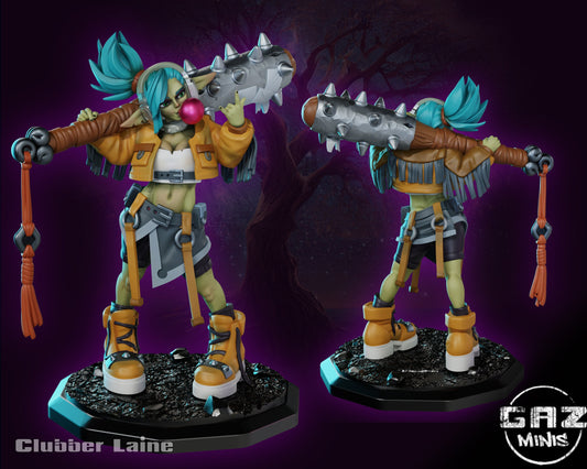 Clubber Laine from Goblin Fury by Gaz Pin Up Miniatures