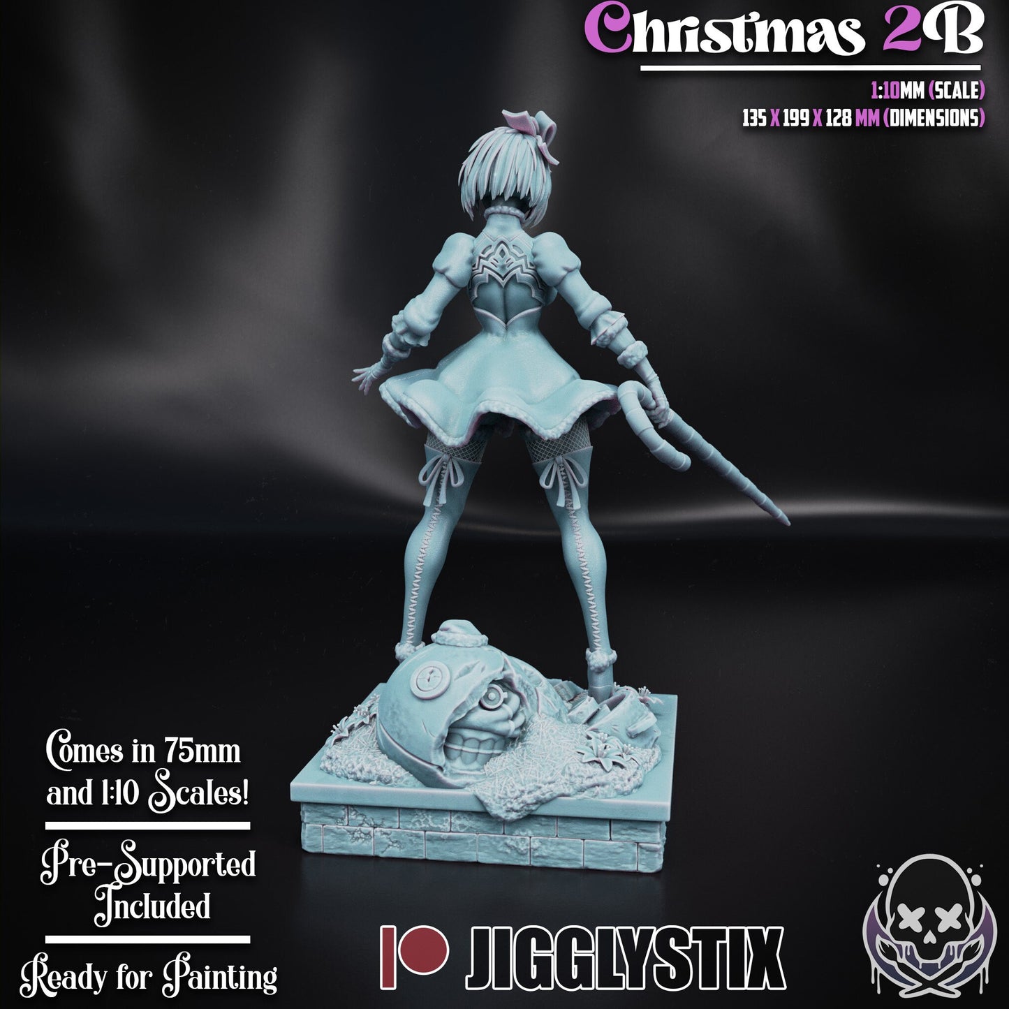 Christmas 2B Statue Model Kit by Jigglystix Pinup Factory