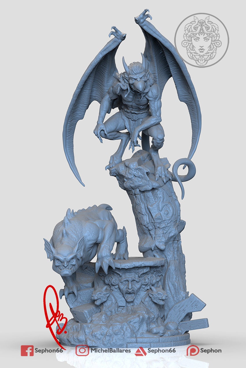 Red Gargoyle Statue Model Kit by Creative Geek MB