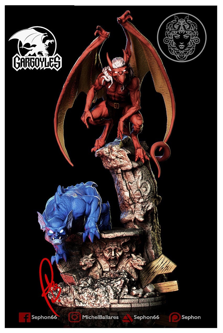 Red Gargoyle Statue Model Kit by Creative Geek MB