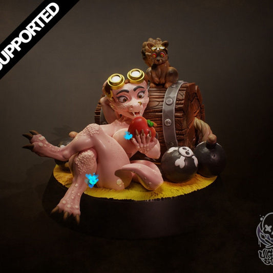 Break Time Kobold Sapper NSFW Jigglystix Pin Up Factory Miniatures