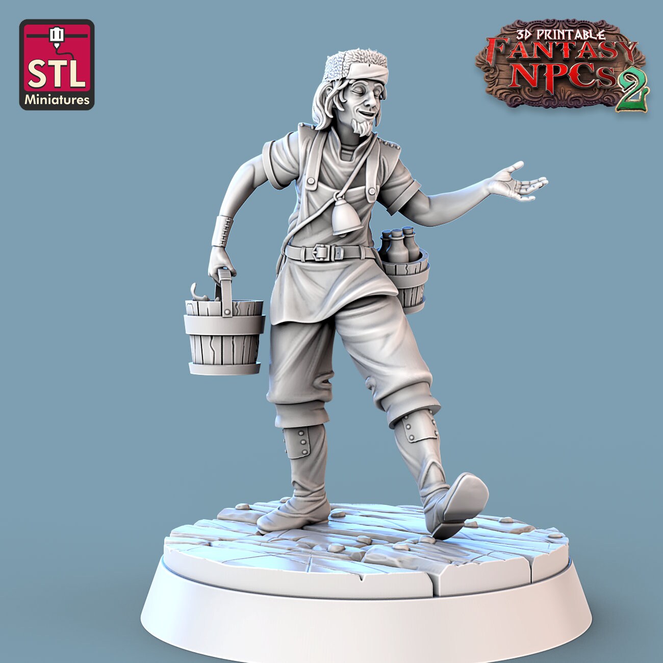 Milkman Vendor Set by STL Miniatures