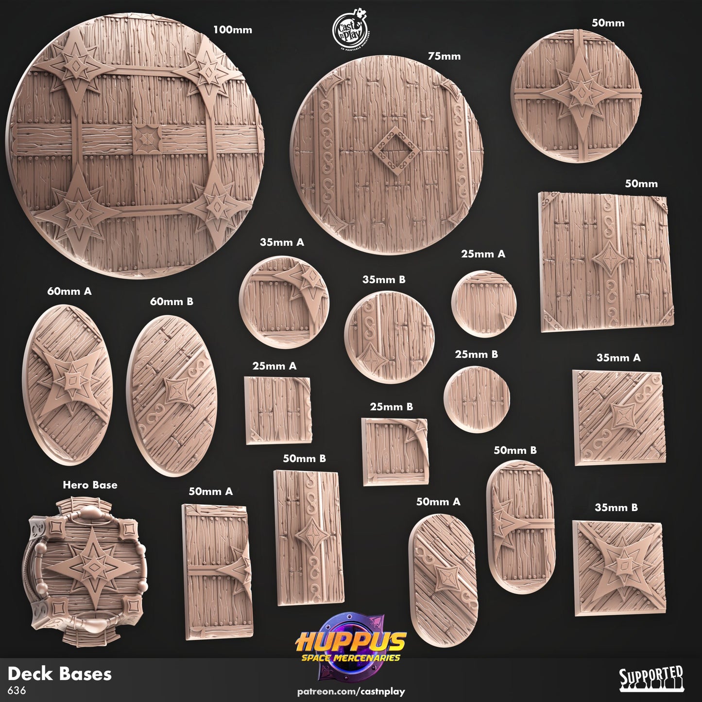 Deck Bases by Cast N Play Miniatures