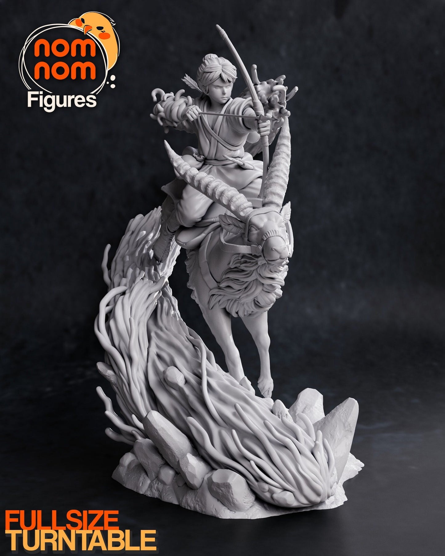 Ashitaka Statue Model Kit by Nom Nom Figures