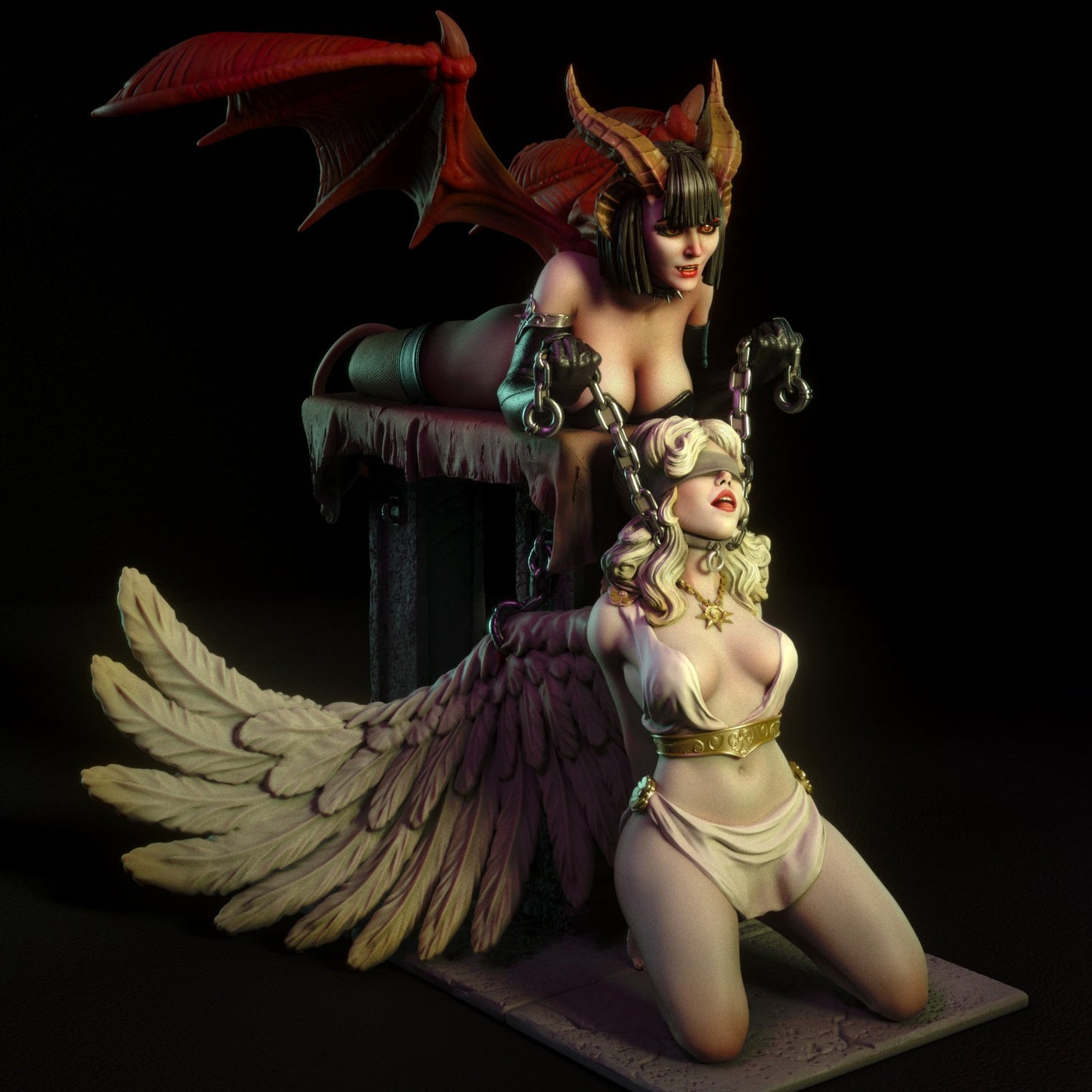 Demon Dominatrix Statue Model Kit by Torrida Minis