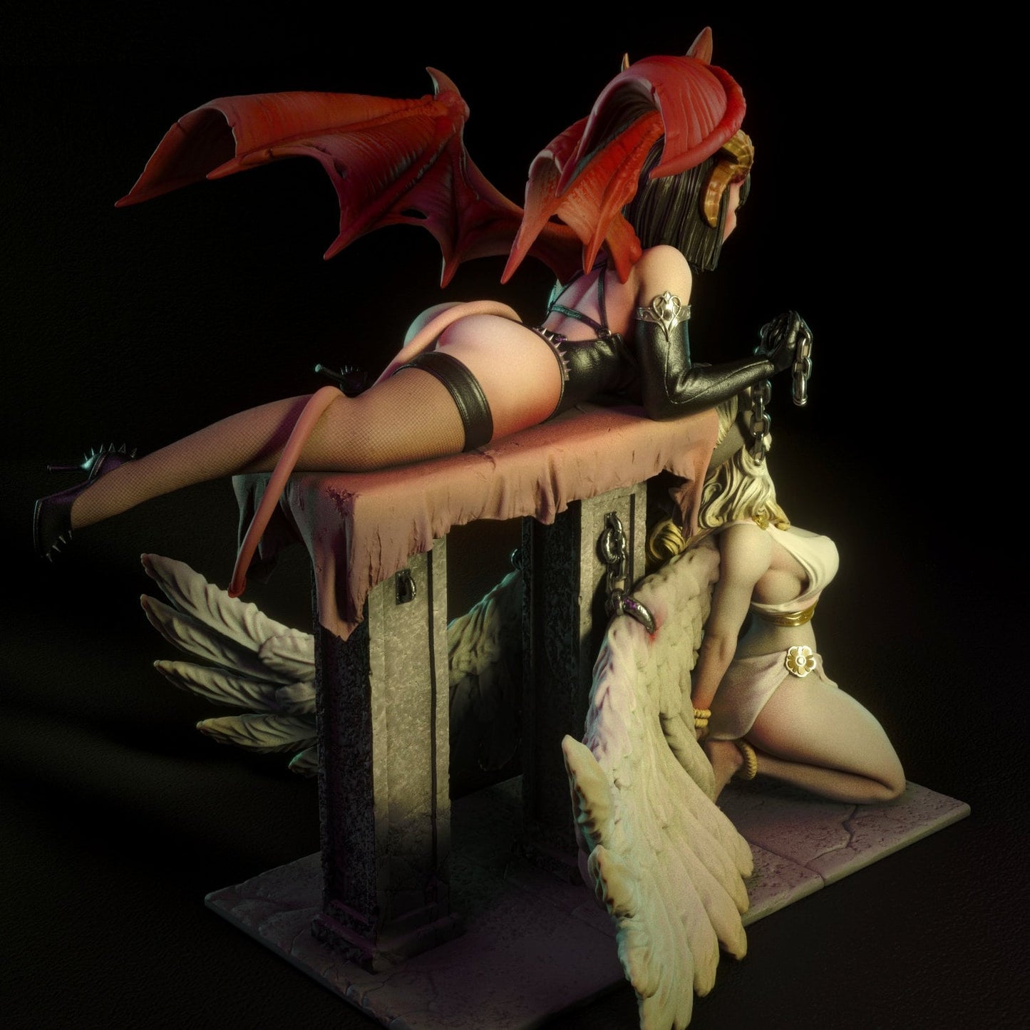 Demon Dominatrix Statue Model Kit by Torrida Minis