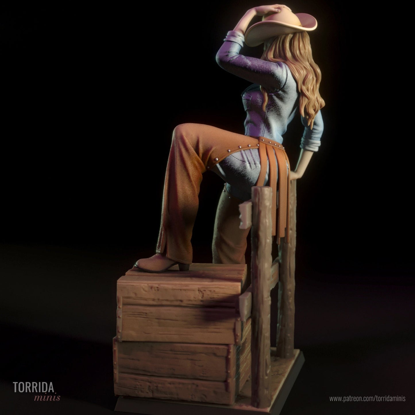 Pam Cowgirl Statue Model Kit by Torrida Minis