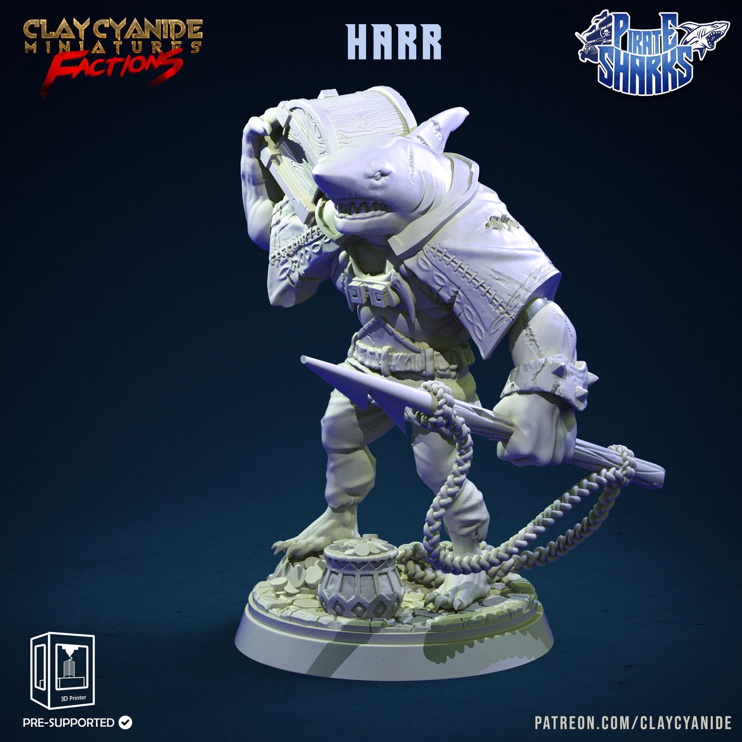 Pirate Sharks by Clay Cyanide Miniatures