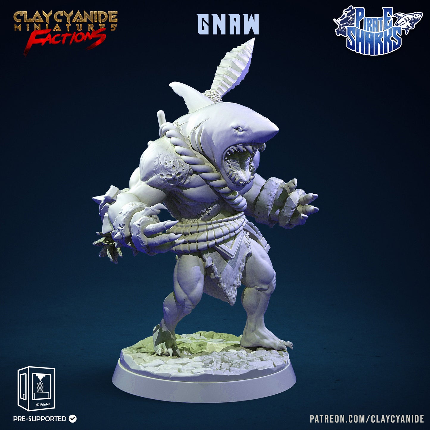 Pirate Sharks by Clay Cyanide Miniatures