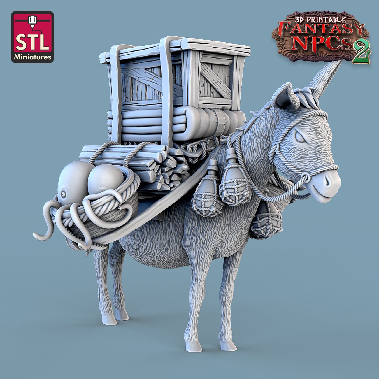 Fish Vendor Set by STL Miniatures