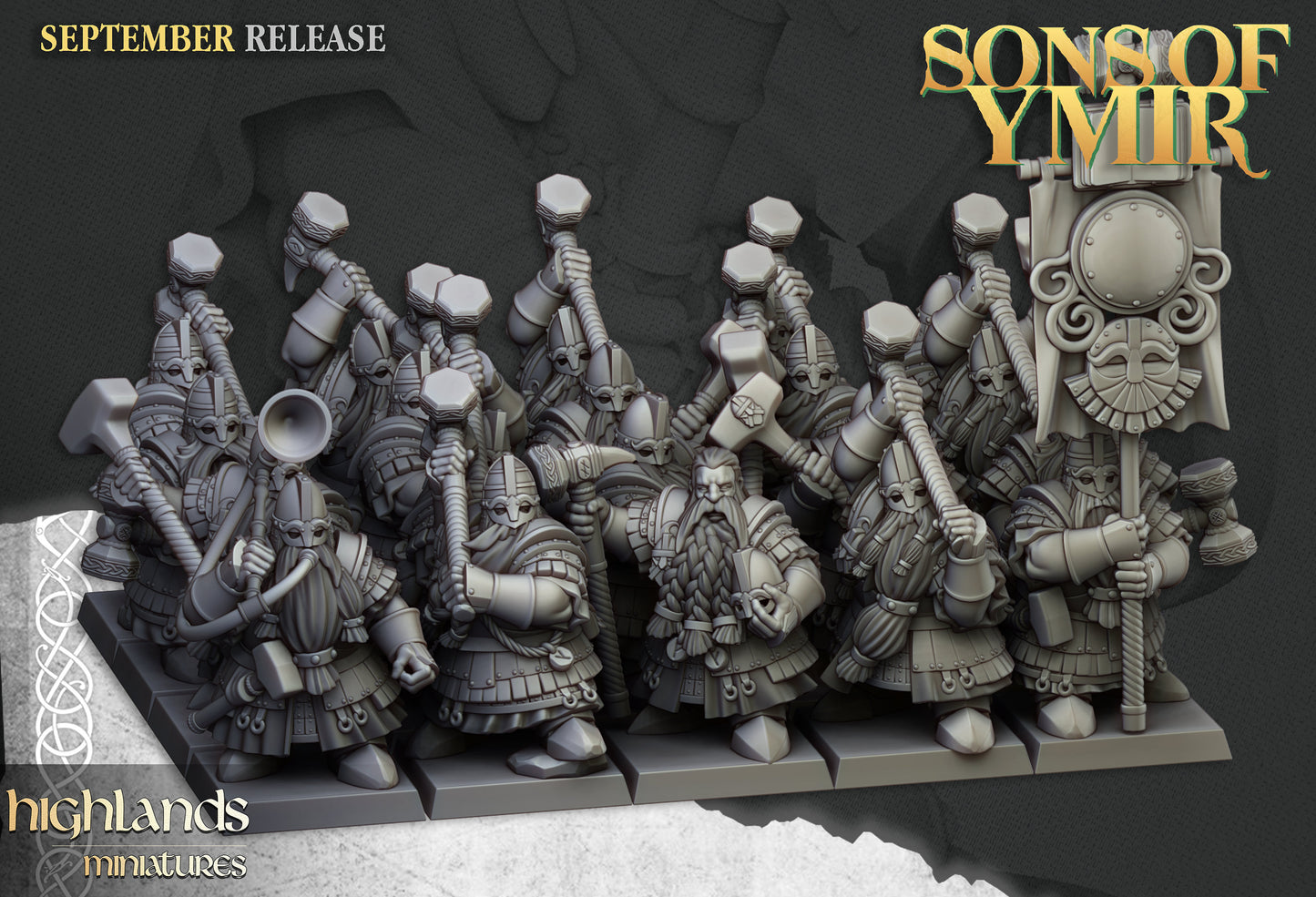 Dwarf King's Guard unit by Highland Miniatures