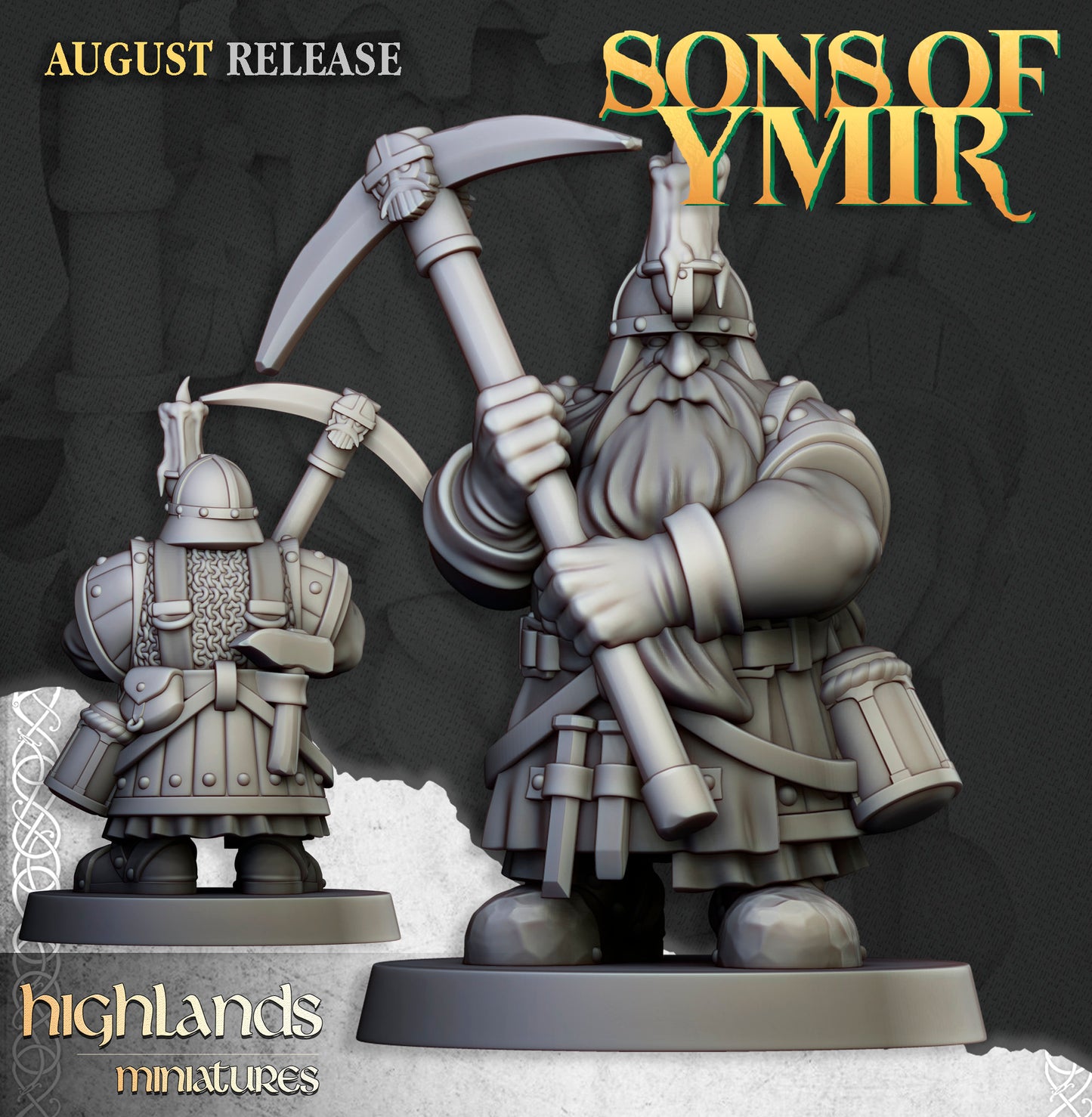 Dwarf Miners Unit by Highland Miniatures