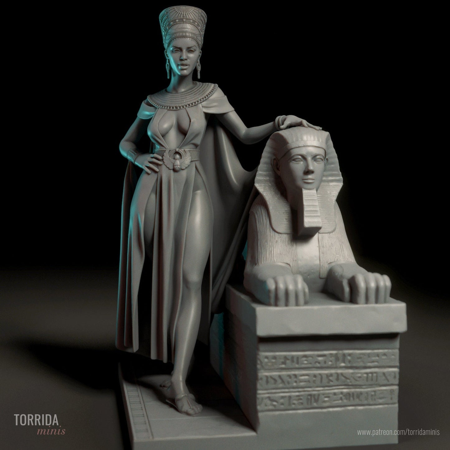 Nefertiti Statue Model Kit by Torrida Minis