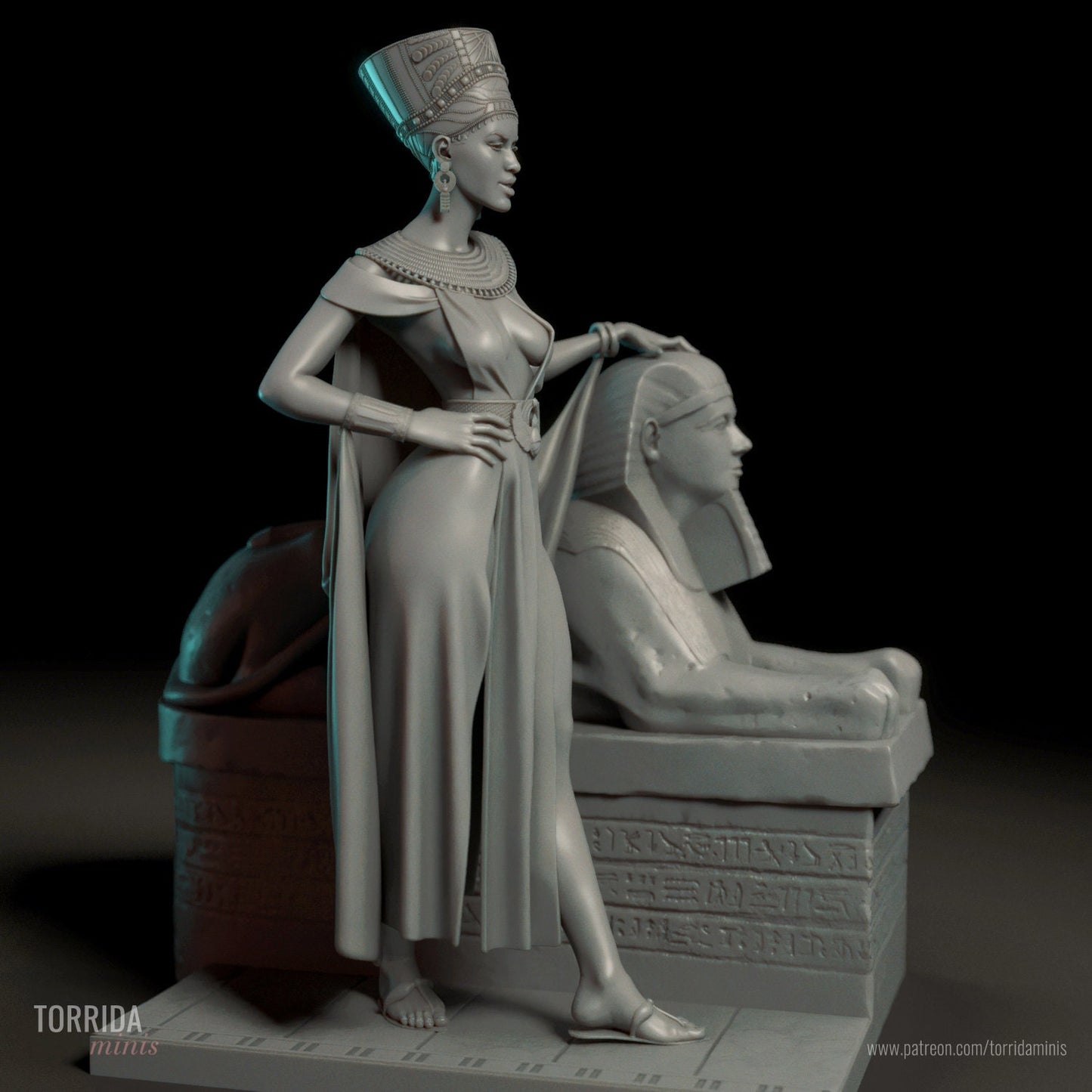 Nefertiti Statue Model Kit by Torrida Minis