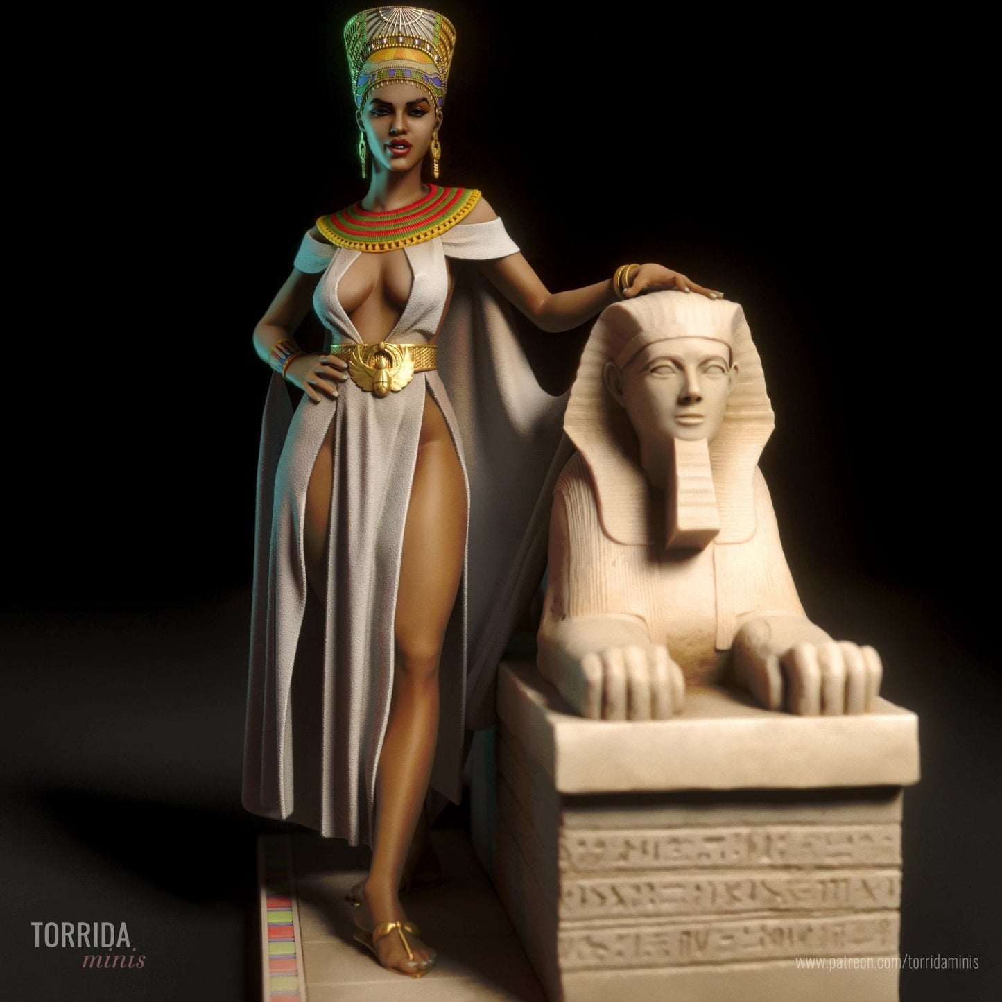 Nefertiti Statue Model Kit by Torrida Minis