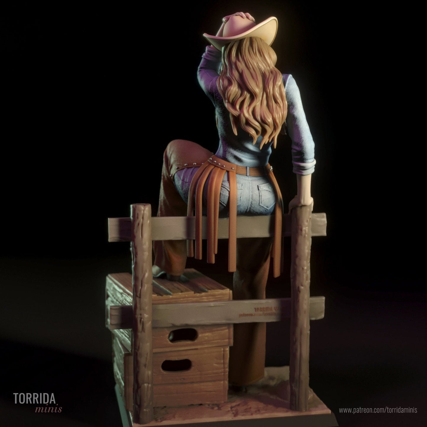 Pam Cowgirl Statue Model Kit by Torrida Minis