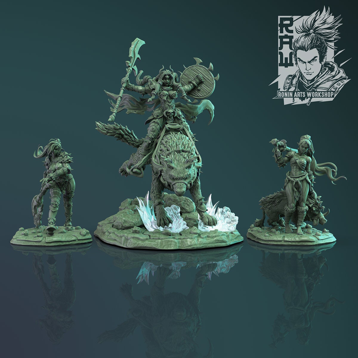 Claws of Hecta Fem Orcs by Ronin Arts Workshop Miniatures