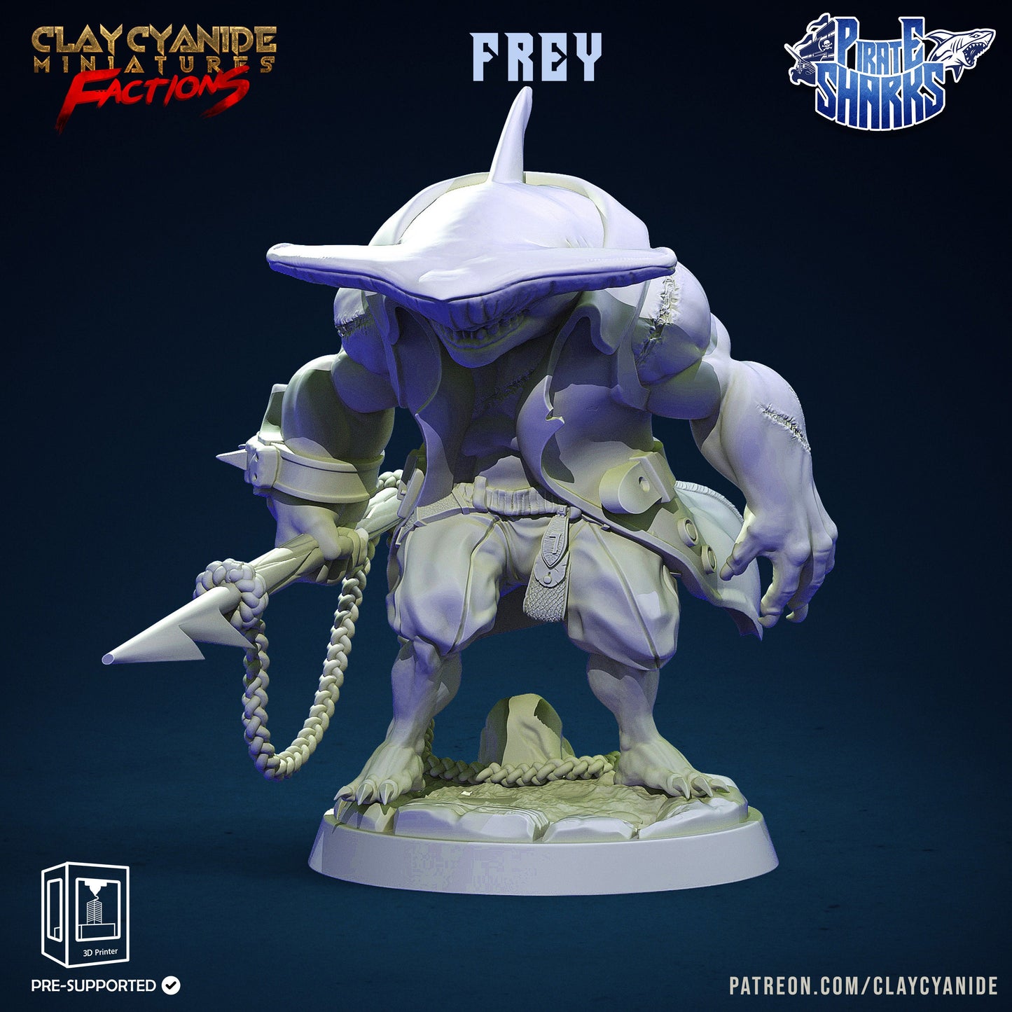 Pirate Sharks by Clay Cyanide Miniatures