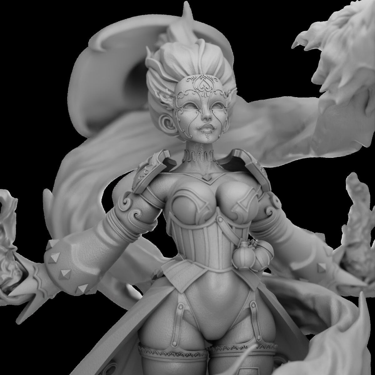 Fiery Soul Sorceress by Secret Forge Miniatures