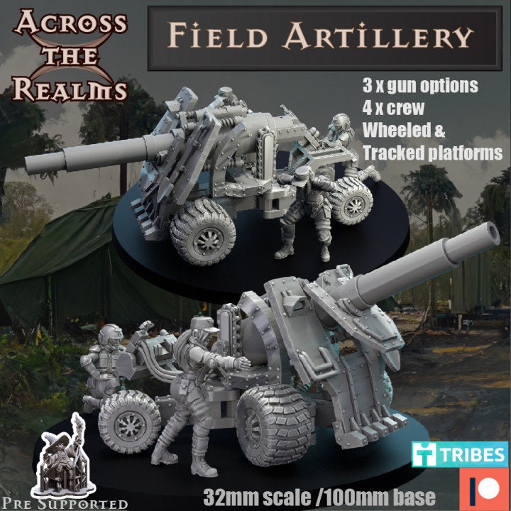 Field Artillery and Operatives by Across the Realms Miniatures