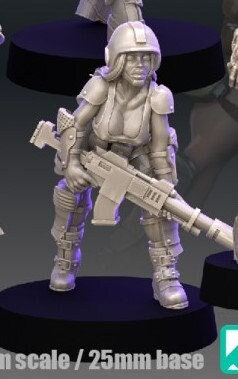 Female Pin Up Guardsmen by Across the Realms Miniatures