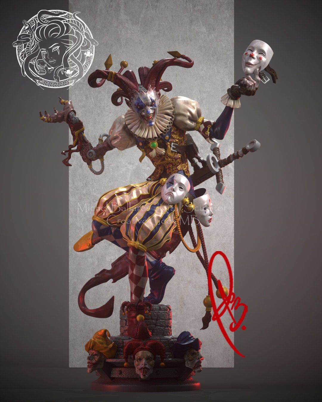 Harlequin of Horror Statue Model Kit by Creative Geek MB