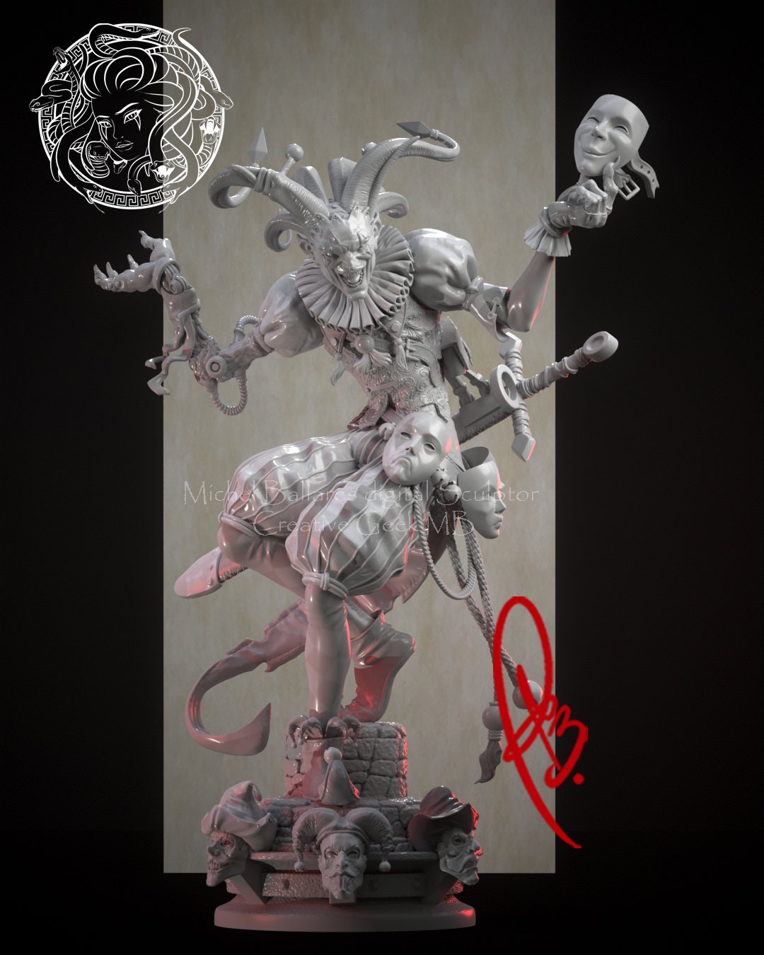 Harlequin of Horror Statue Model Kit by Creative Geek MB