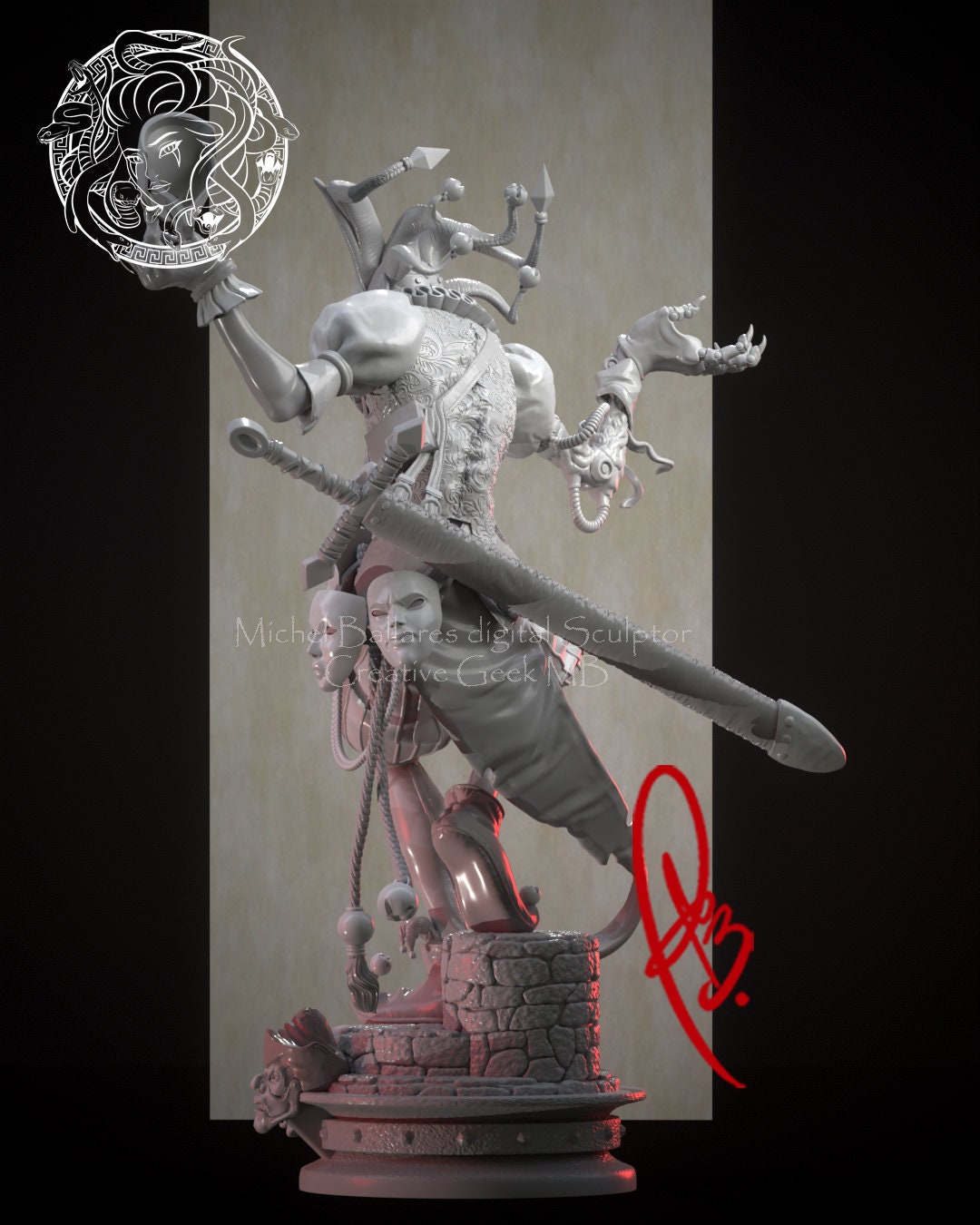 Harlequin of Horror Statue Model Kit by Creative Geek MB