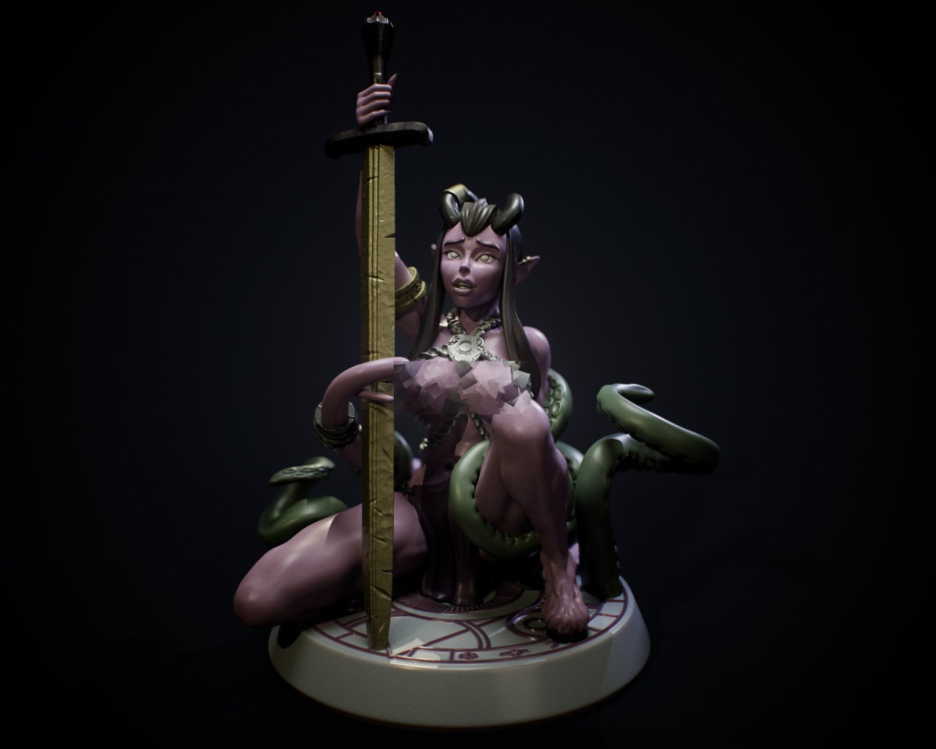 Botched Tiefling Summoning by Jiggleystix Pin Up Factory Miniatures