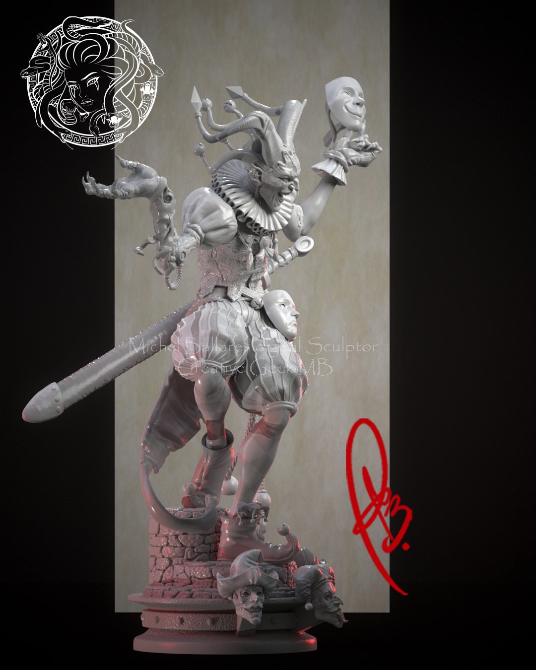 Harlequin of Horror Statue Model Kit by Creative Geek MB