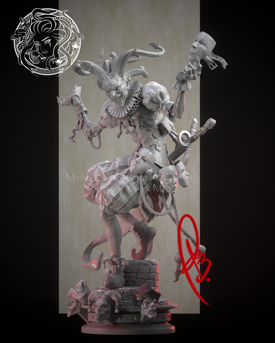 Harlequin of Horror Statue Model Kit by Creative Geek MB