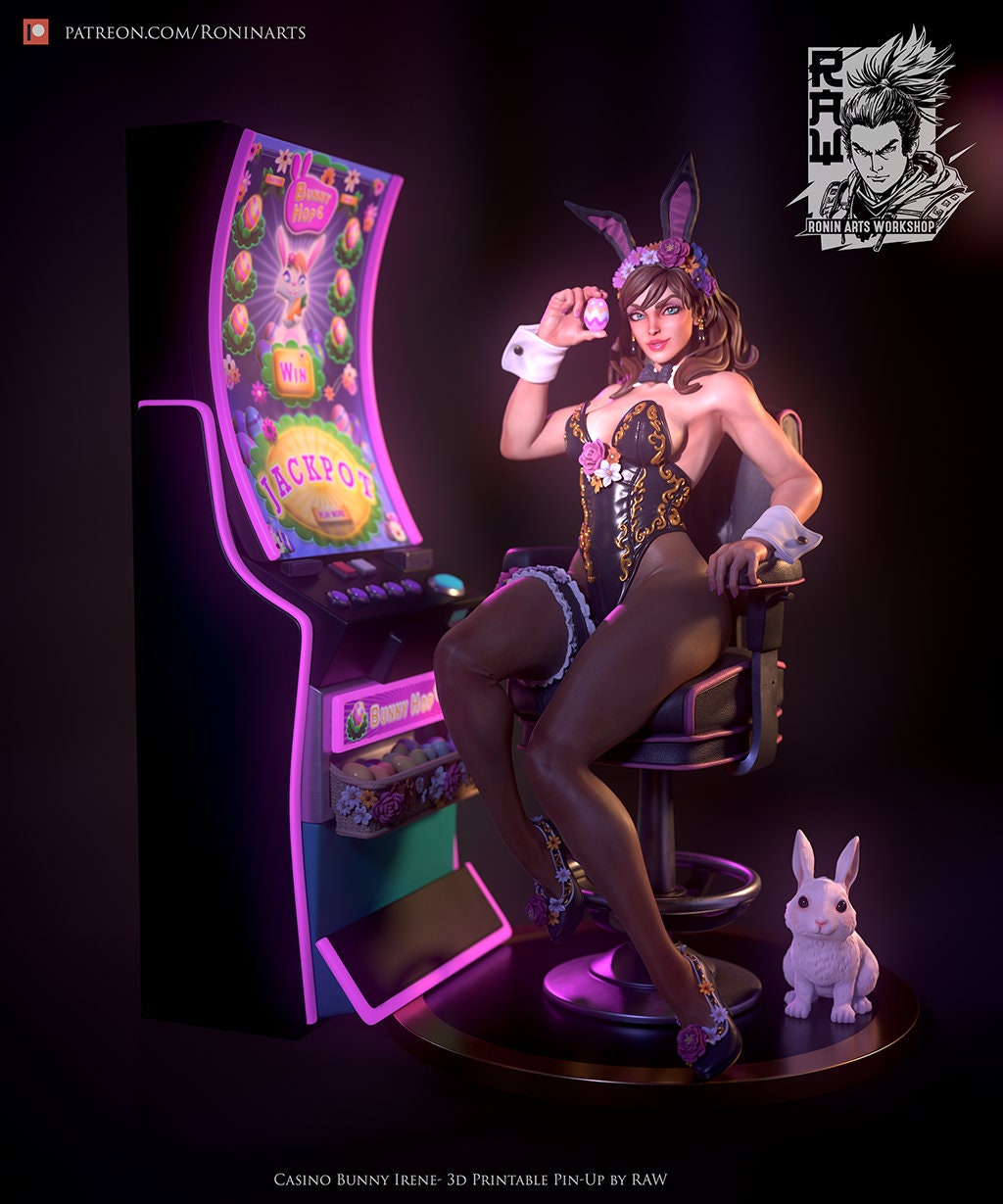 Casino Bunny Irene Pin Up Ronin Arts Workshop