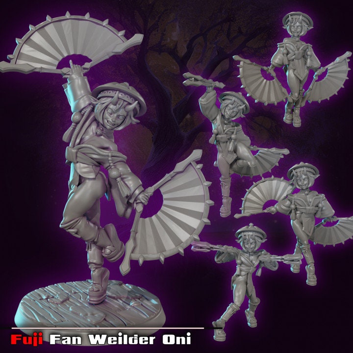 Fuji Oni Fan Wielder by Gaz Minis