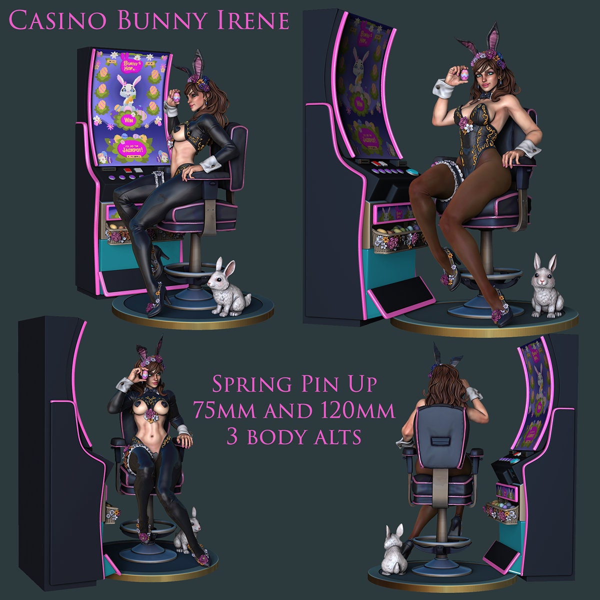 Casino Bunny Irene Pin Up Ronin Arts Workshop