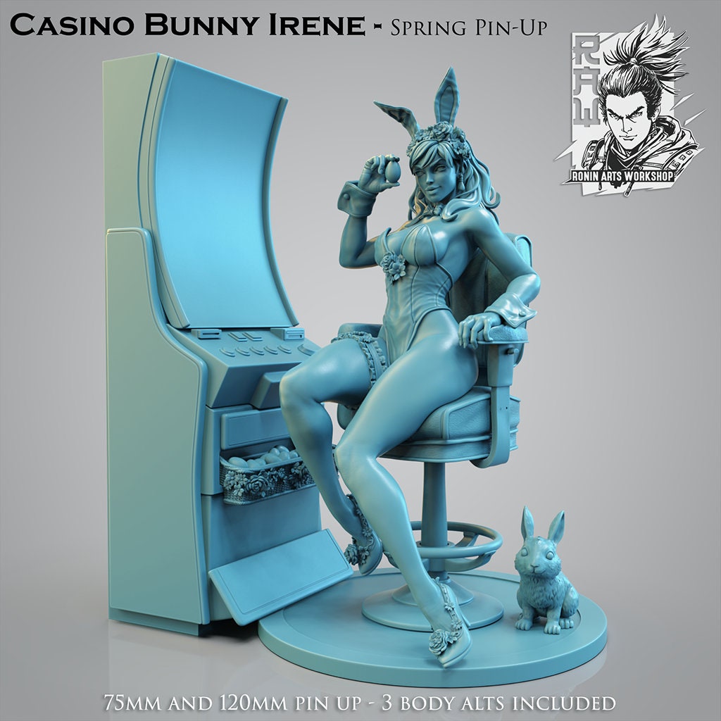 Casino Bunny Irene Pin Up Ronin Arts Workshop