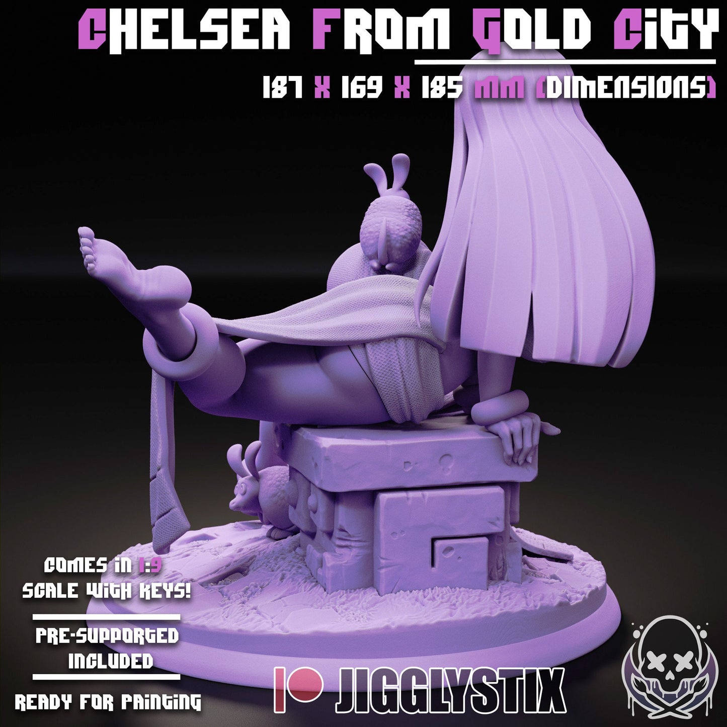 Princess from Gold City Statue Model Kit  by Jigglystix Pin Up Factory