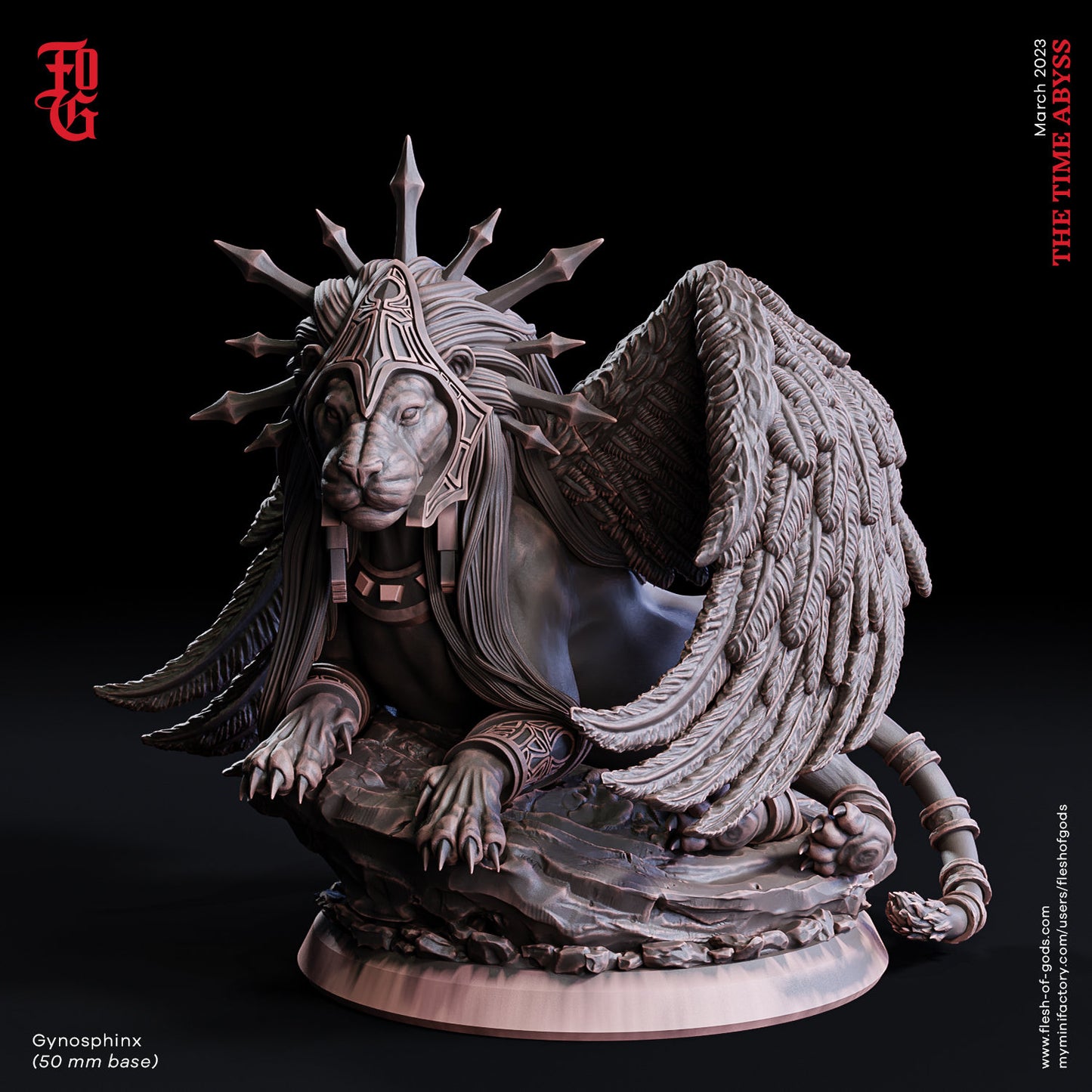 Gynosphinx from "Time Abyss" by Flesh of Gods Miniatures