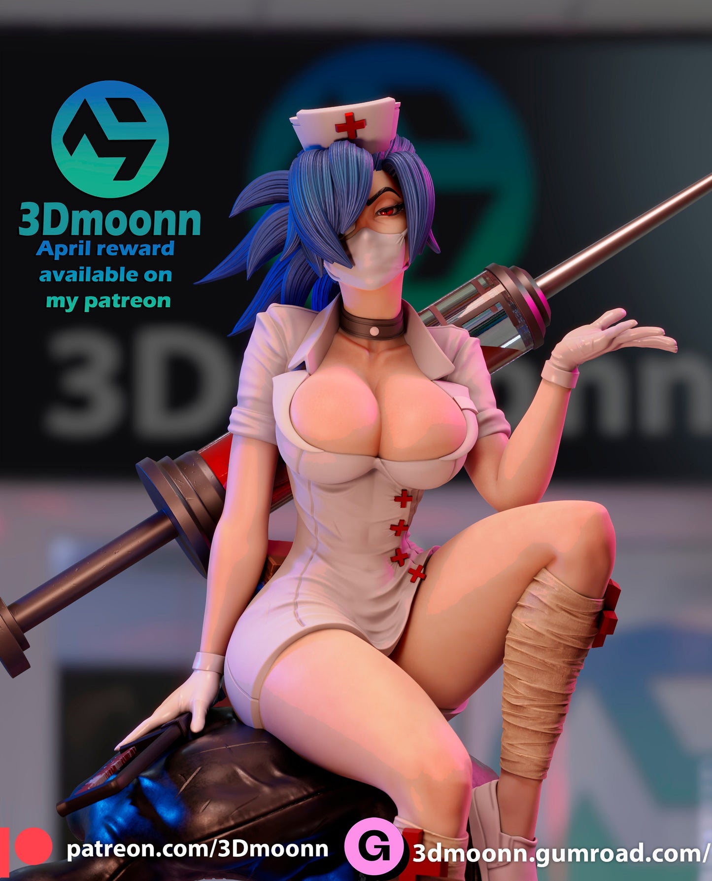 Valentine Statue Model Kit by 3Dmoonn