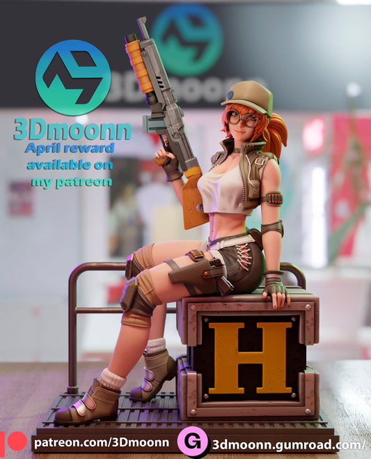 Fio Statue Model Kit by 3dMoonn