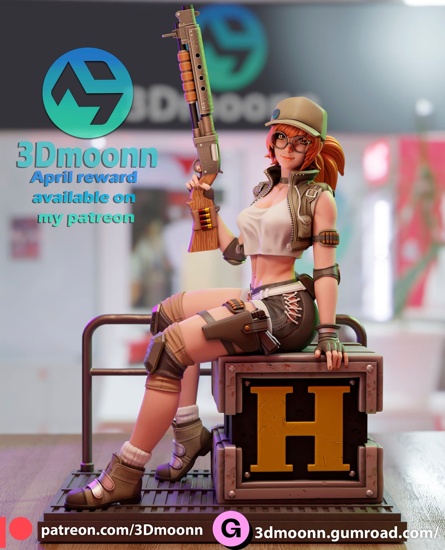 Fio Statue Model Kit by 3dMoonn