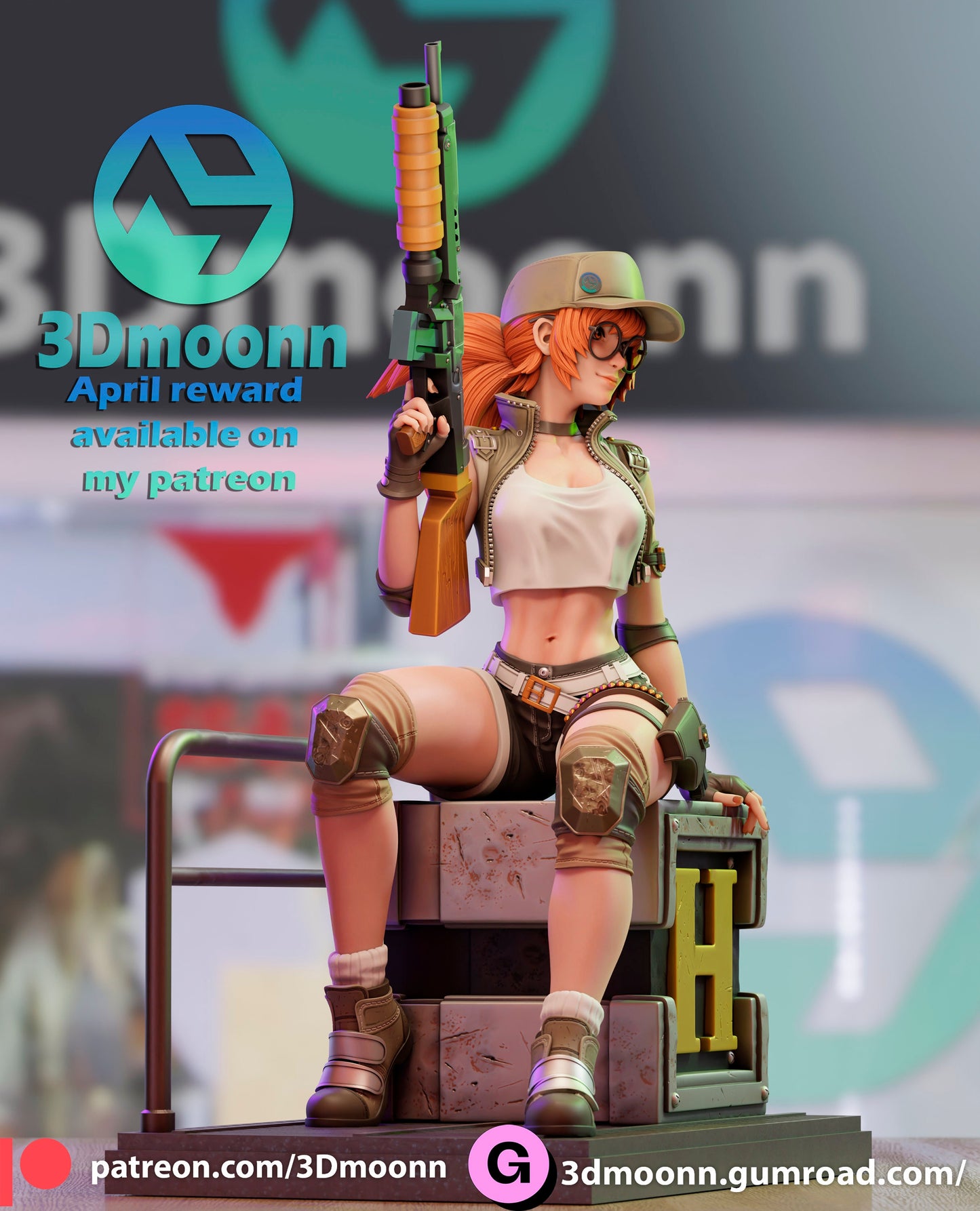 Fio Statue Model Kit by 3dMoonn