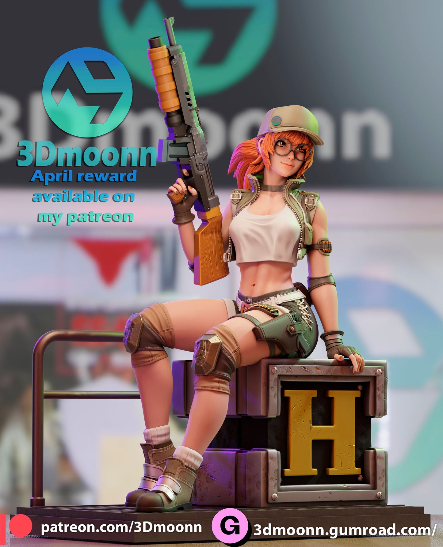 Fio Statue Model Kit by 3dMoonn