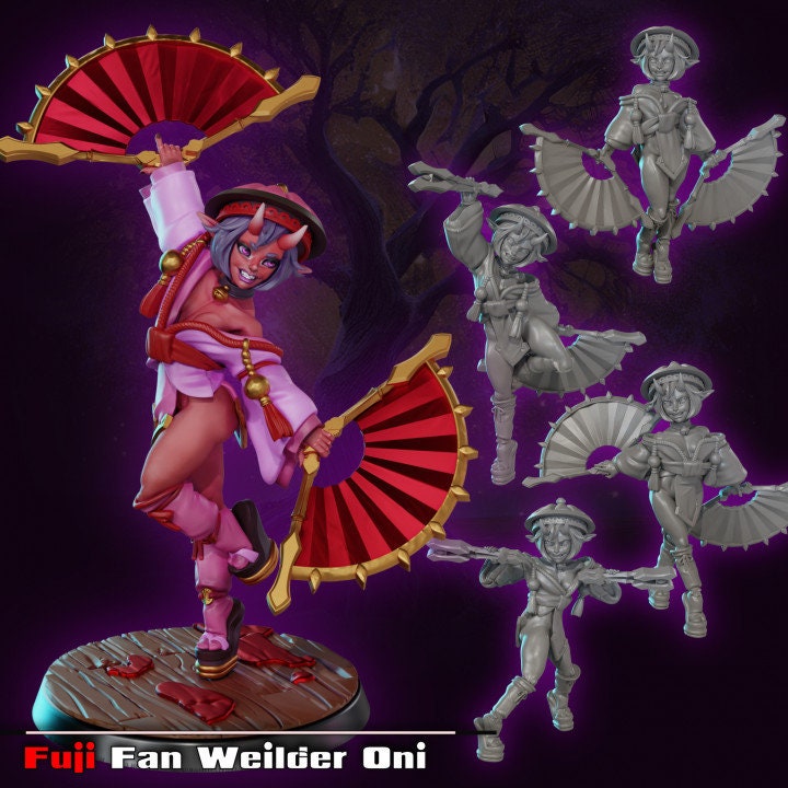 Fuji Oni Fan Wielder by Gaz Minis