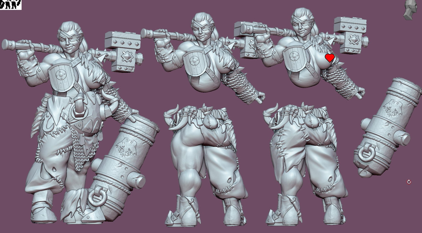 Drunga Female Ogre by Gaz Minis