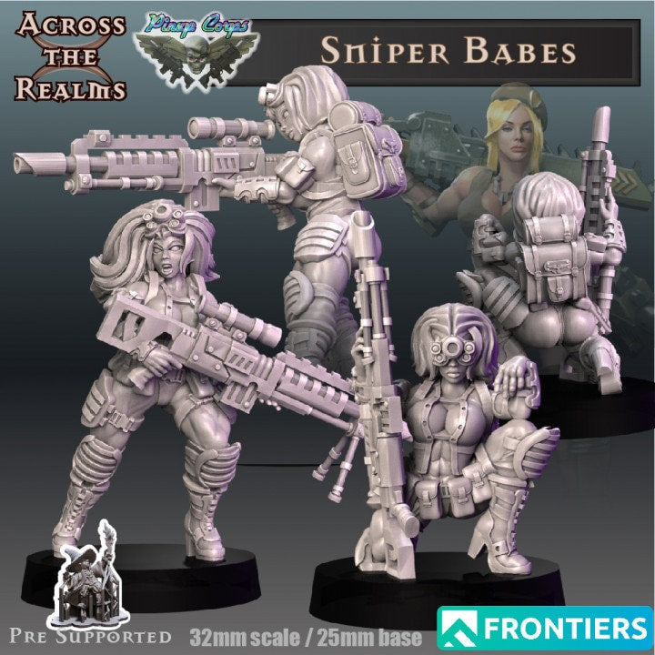 Sniper Babes by Across the Realms Miniatures