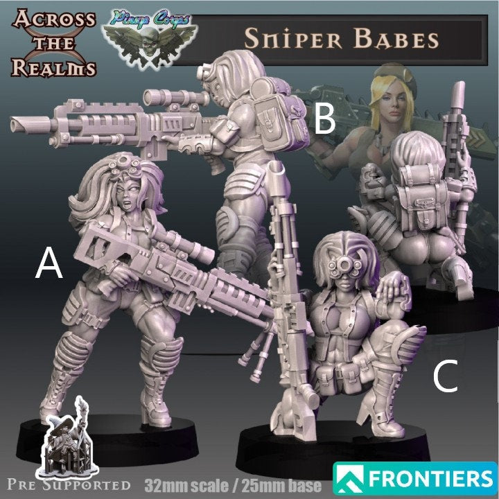 Sniper Babes by Across the Realms Miniatures